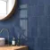 Bohemian Royal Blue Brick Effect Gloss Porcelain Wall Tile