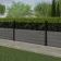LuxeLine Composite Fence Panel Light Grey 3ft High - Jungle Decorative Screen with Aluminium Post