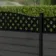 LuxeLine Composite Fence Panel Dark Grey 3ft High - Curve Top Lattice Decorative Screen with Aluminium Post