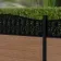 LuxeLine Composite Fence Panel Teak 3ft High - Floral Decorative Screen with Aluminium Post