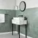 Pixel White 23x23 Hexagon Matt Mosaic Tiles
