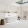 Fargo White Matt Stone Effect Anti-Slip Wall and Floor Tiles 1200x600