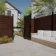 LuxeLine® Walnut Garden Gate 1730x900mm - Standard Handle
