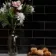Rhian Gloss Black Brick Tiles