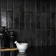 Bohemian Charcoal Black Brick Effect Gloss Porcelain Wall Tile
