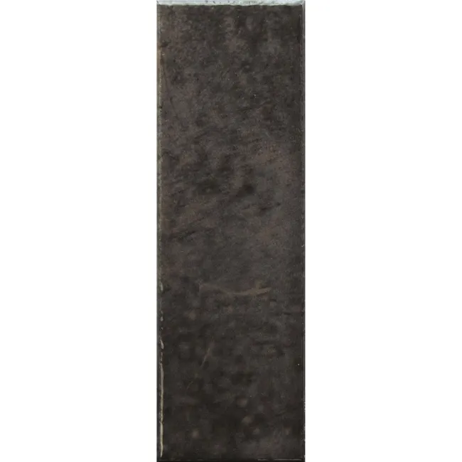 Bohemian Charcoal Black Brick Effect Gloss Porcelain Wall Tile