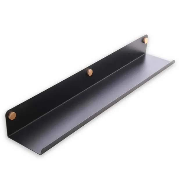 Trepanel Customise® Black Shelf 759mm Inc Brass Twist-Lock System
