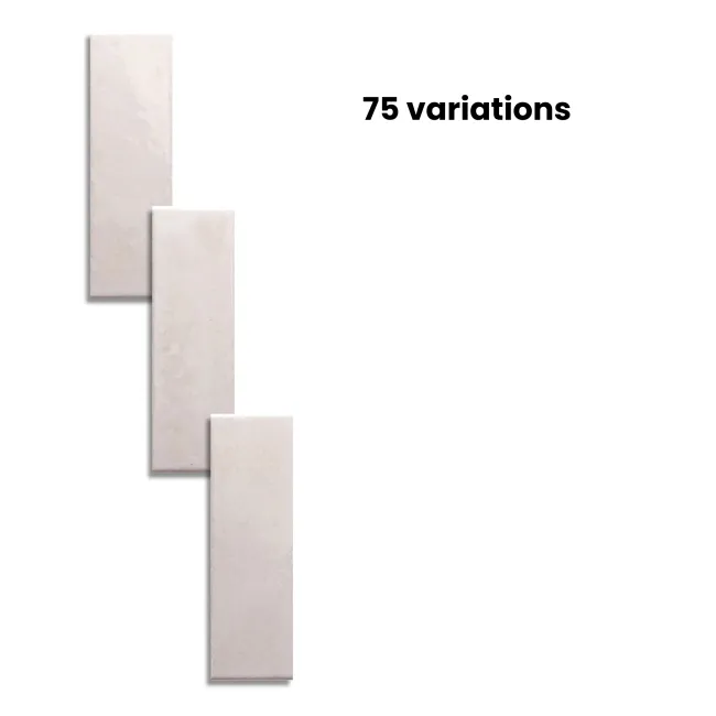 Bohemian Antique White Brick Effect Gloss Porcelain Wall Tile