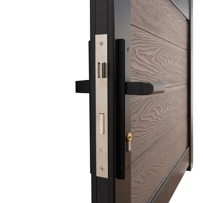 LuxeLine® Walnut Garden Gate 1730x900mm - Standard Handle