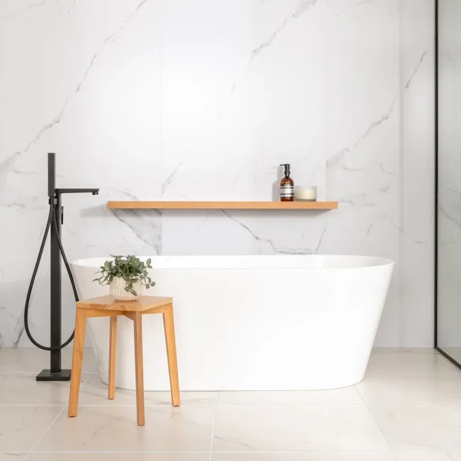 Trepanel Aqua Luxe® Bold Carrara Marble Effect Satin Embossed SPC XXL Wall Panel