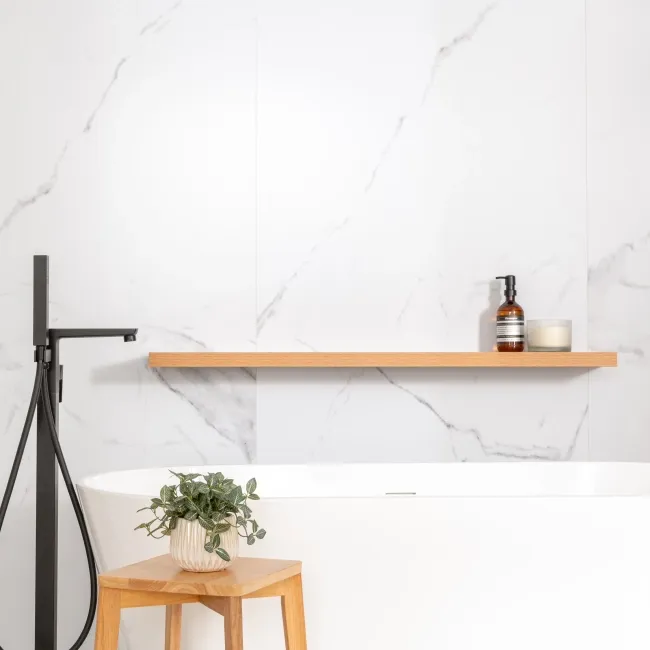 Trepanel Aqua Luxe® Bold Carrara Marble Effect Satin Embossed SPC XXL Wall Panel