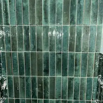 Hope Olive Wall Gloss Green Brick Tiles