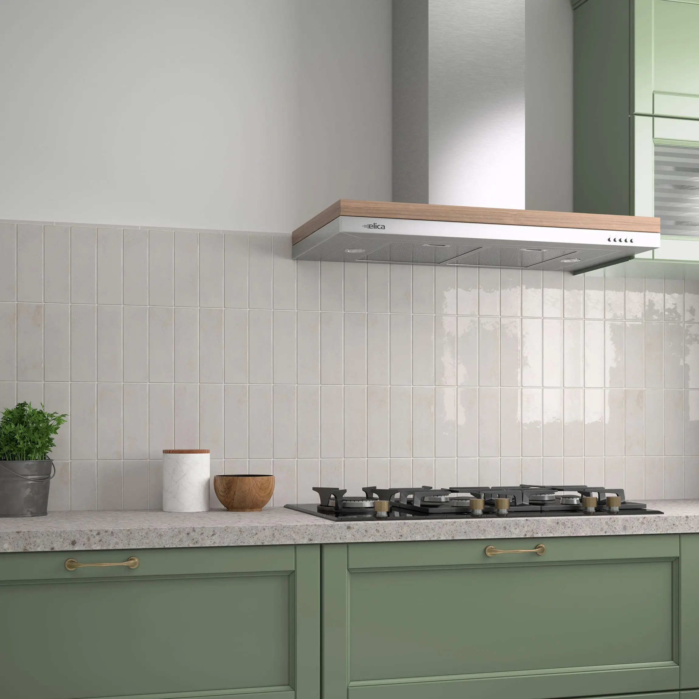 Bohemian Antique White Brick Effect Gloss Porcelain Wall Tile