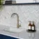Natural Carrara Grey Herringbone Marble Mosaic Tiles