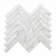 Natural Carrara Grey Herringbone Marble Mosaic Tiles
