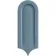 Gala Aqua Scallop Art Deco Blue Gloss Ceramic Wall Tile