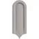 Gala Pearl Grey Scallop Art Deco Gloss Ceramic Wall Tile