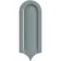 Gala Sage Scallop Art Deco Green Gloss Ceramic Wall Tile