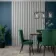 Trepanel Design® Ivory Slate Effect Slat on Black Felt Wall Panels