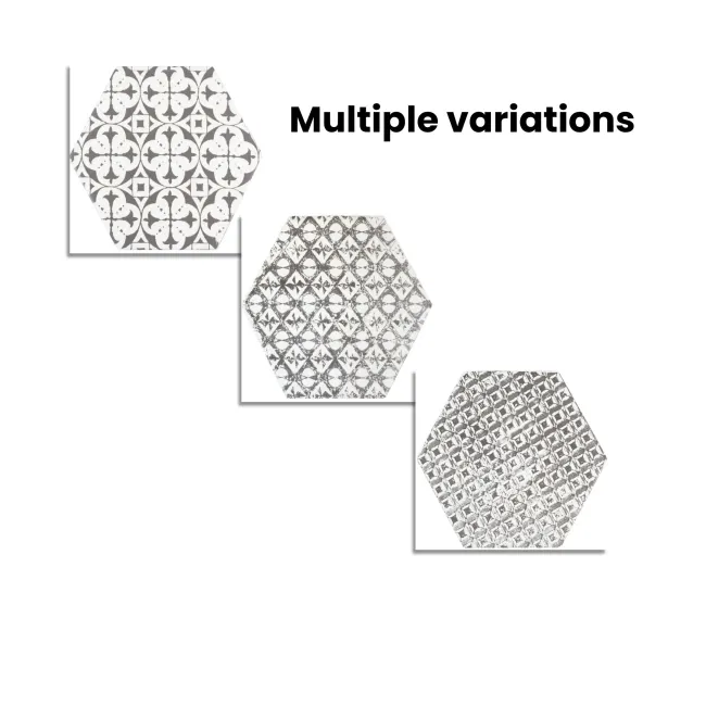 Souk Black Patchwork Hexagon Tiles