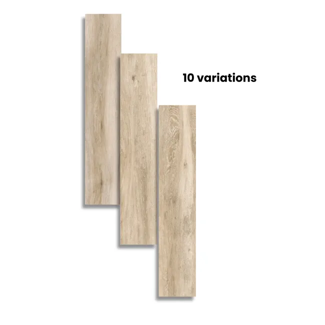 Atelier Beige Wood Effect Anti Slip Porcelain Floor Tile