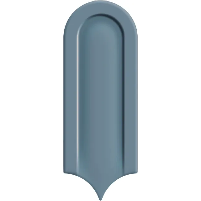 Gala Aqua Scallop Art Deco Blue Gloss Ceramic Wall Tile