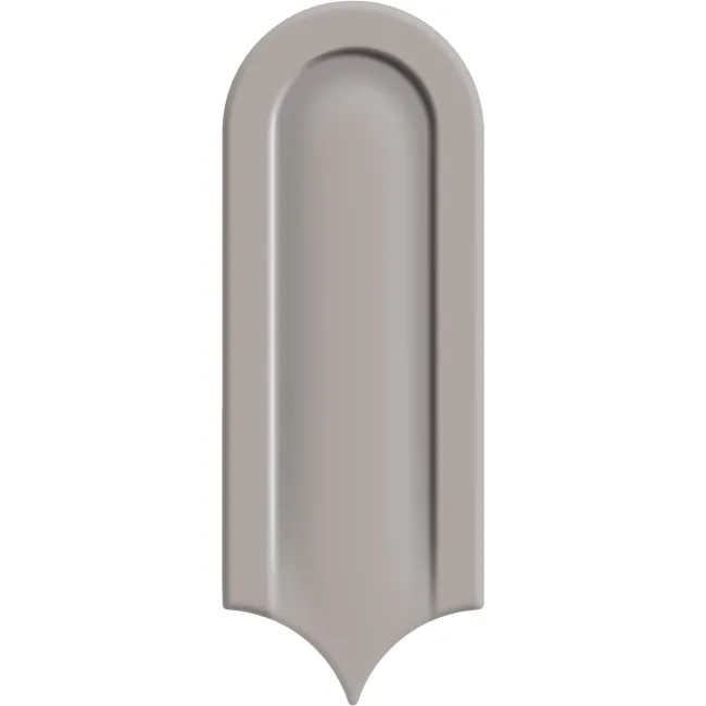 Gala Pearl Grey Scallop Art Deco Gloss Ceramic Wall Tile