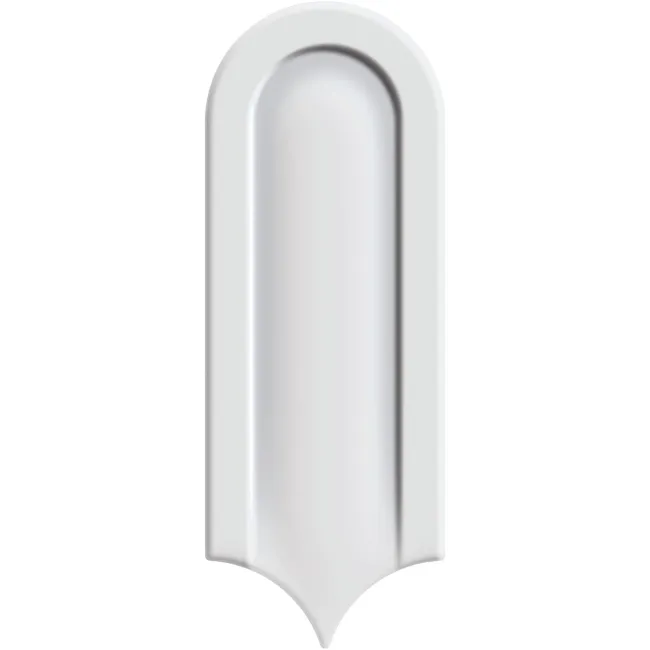 Gala White Scallop Art Deco Gloss Ceramic Wall Tile