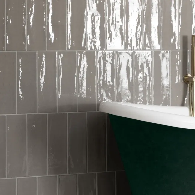 Rustic Grey Gloss Metro Ceramic Wall Tiles
