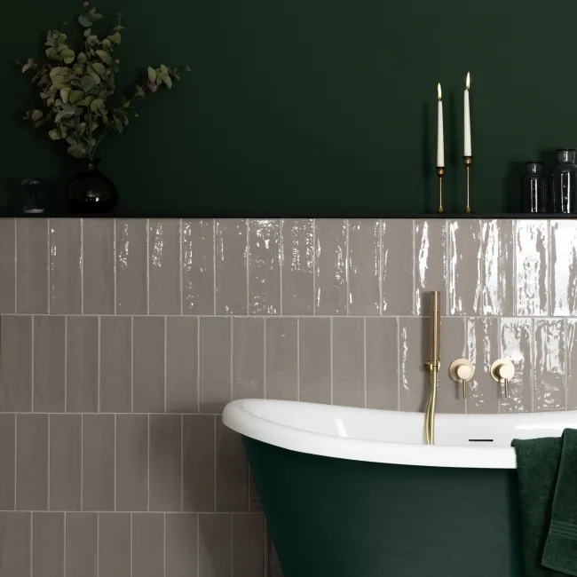 Rustic Grey Gloss Metro Ceramic Wall Tiles