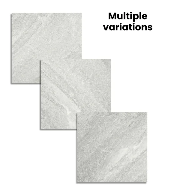 Icaria Light Grey Stone Effect 20mm Porcelain Paving Slabs