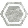 Bardiglio Grey Marble Hexagon Deco Tiles