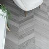 Bonsai Chevron Smoky Grey Wood Effect Porcelain Wall Tiles