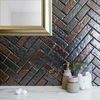 Boutique Metallic Copper Brick Slip Tiles