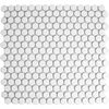 Pixel White Circular Gloss 19mm Mosaic Tiles