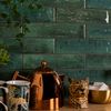 Hope Olive Gloss Brick Effect Wall Tiles