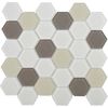 Ligo Glass Latte Hexagon Mosaic Tiles
