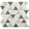 Ligo Glass Latte Triangle Mosaic Tiles