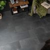 Mahal Black Brushed Slate Tiles