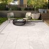 Mountain Pearl Grey Stone Effect 20mm Porcelain Paving Slabs 600x600