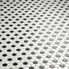 Pixel Chequer Hexagon White & Black Matt Mosaic Tiles