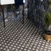 Winslow Black and White Matt Patterned Floor Tiles