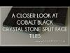 Crystal Cobalt Black Split Face Tiles
