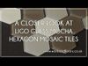 Ligo Glass Mocha Hexagon Mosaic Tiles