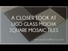 Ligo Glass Mocha Square Mosaic Tiles