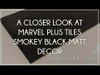 Marvel Plus Smokey Black Matt Decor Tiles