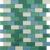 Glass Brick Blue Mix Mosaic Tiles