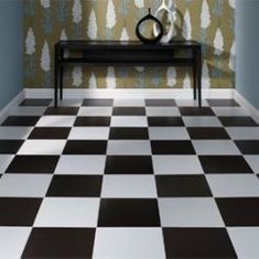 Matt Black & White Floor Tiles