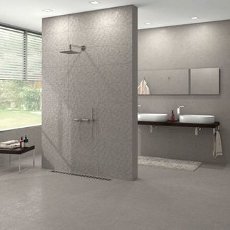 Troverta Cubic Charcoal Stone Effect Tiles