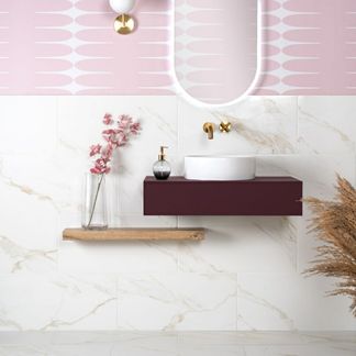Cappella Gold Veined Gloss Marble Effect 600x300 Wall and Floor Tiles